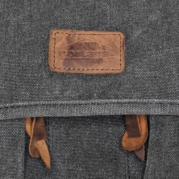 Protege Travel Gear Messenger Bag Canvas Multi Pockets Leather Pulls Gray - Picture 10 of 16